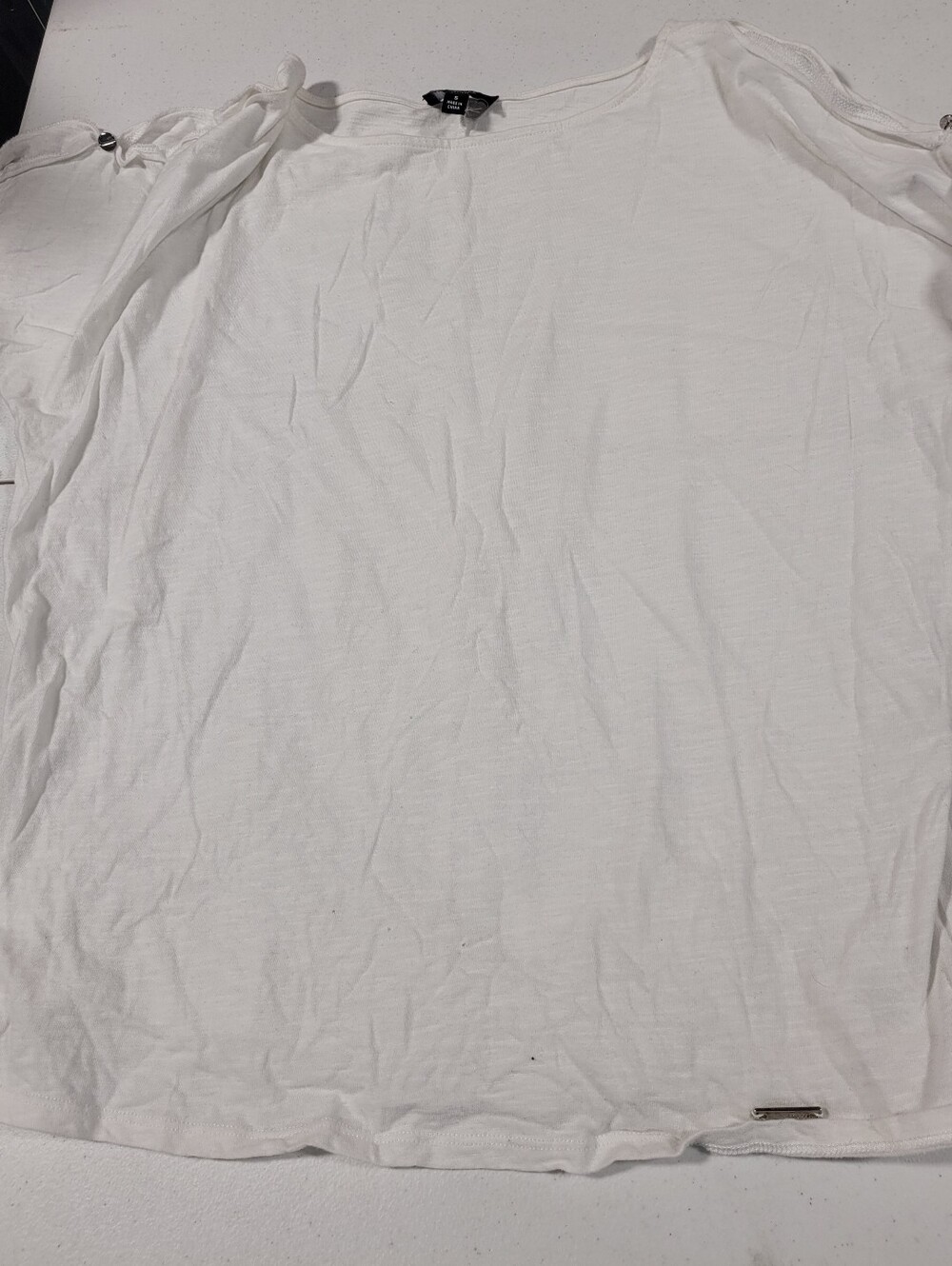 Jones New York White Short Sleeve Lightweight Tee